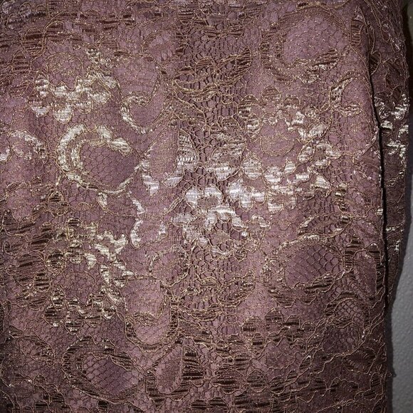 Davids Bridal Size 4 Rose Gold Backless Sleeveless Bridesmaid Maxi Dress Damaged - Picture 6 of 16